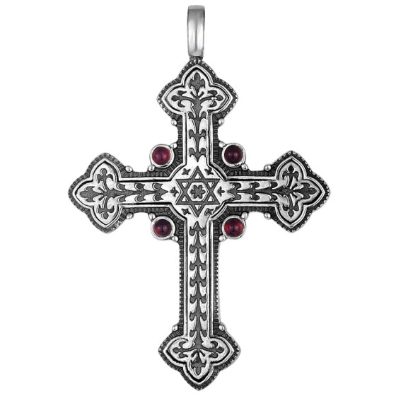 925 Sterling Silver Scout Fleur-de-Lis Cross Pendant